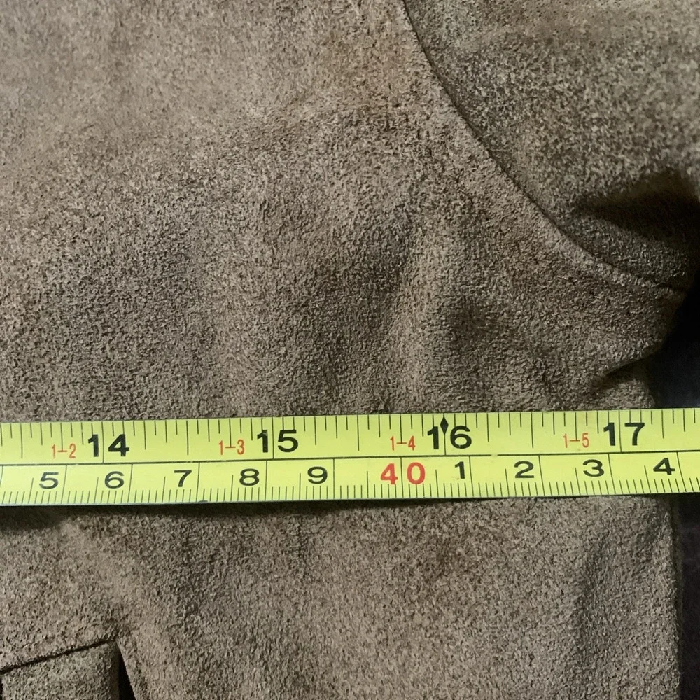 VTG GAP S (5-6) Kids Jacket 100% Cow Suede‎ Harrington Camel Brown Pockets
